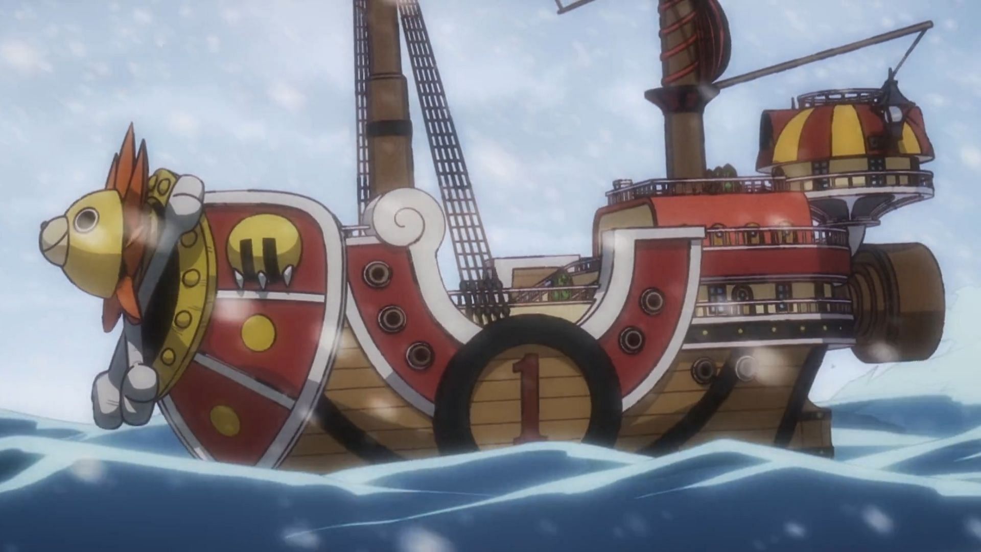 The Thousand Sunny as seen in One Piece anime (Image via Toei Animation)